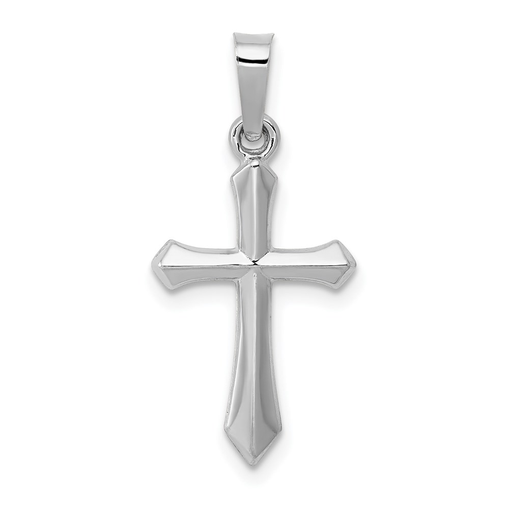 XR1611.jpg 14k White Gold Polished Cross Pendant - Image 1
