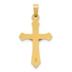 14k Two-tone Polished INRI Crucifix Pendant - Image 3