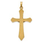 14k Two-tone Polished INRI Crucifix Pendant - Image 3