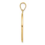 14K Polished and Satin Hollow Spanish Our Lady Of Guadalupe Oval Medal Pendant - Image 2