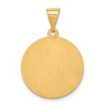 14K Polished and Satin Hollow St. Maria Goretti Medal Round Pendant - Image 4