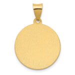 14K Polished and Satin Hollow St. Thomas More Medal Round Pendant - Image 3