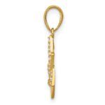 14k Polished CZ Star of David Pendant - Image 2