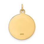 14k Polished and Satin Solid Small St. Florian Medal Round Pendant - Image 4