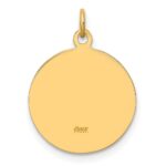 14k Polished and Satin Solid St. Michael Medal Round Pendant - Image 3