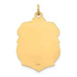 14k Polished and Satin Solid Large St. Michael Medal Badge Pendant - Image 4