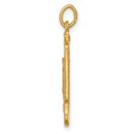 14k Polished and Satin Solid Miraculous Medal Rectangular Pendant - Image 2