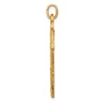 14k Polished and Satin Solid Large 4-Way Medal Pendant - Image 2