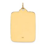 14k Polished and Satin Solid Large Rectangle St. Christopher Medal Pendant - Image 3