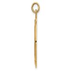 14k Polished and Satin Solid Medium Round Disc St. Christopher Medal Pendant - Image 2