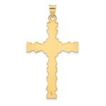 14k Polished Solid Fancy Design Cross Pendant - Image 4