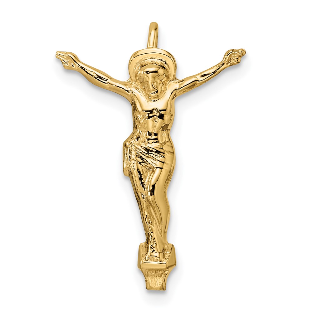 XR1895.jpg 14k Polished Solid Risen Christ Chain Slide - Image 1