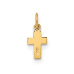 14k Polished Solid Tiny Heart Cross Pendant - Image 4