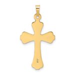 14k Polished Solid Fancy Design Cross Pendant - Image 4
