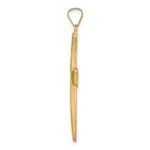 14k Polished Hollow Cross Pendant - Image 2