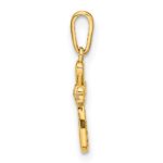 14K Polished CZ Cross Pendant - Image 2