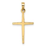 14k Two-tone Polished Solid Double Cross Pendant - Image 4