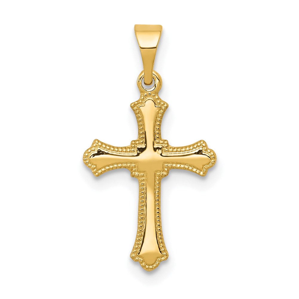XR202.jpg 14k Budded Cross Charm - Image 1