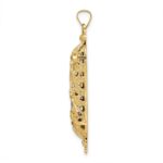 14k Polished and Textured Solid Mezuzah Pendant - Image 2