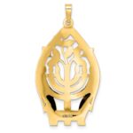 14k Polished Hollow Large Menorah and Tree of Life Pendant - Image 4