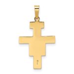 14k Two-tone Solid Crucifix Pendant - Image 4