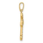 14k Polished CZ Passion Cross Pendant - Image 2