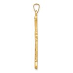 14k Hollow Fleur De Lis Cross Pendant - Image 2