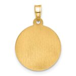 14K Polished and Satin Hollow Miraculous Medal Plain Back Pendant - Image 3