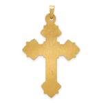 14k Hollow Fleur de Lis Cross Pendant - Image 4