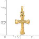 14k Hollow Cross Pendant - Image 3