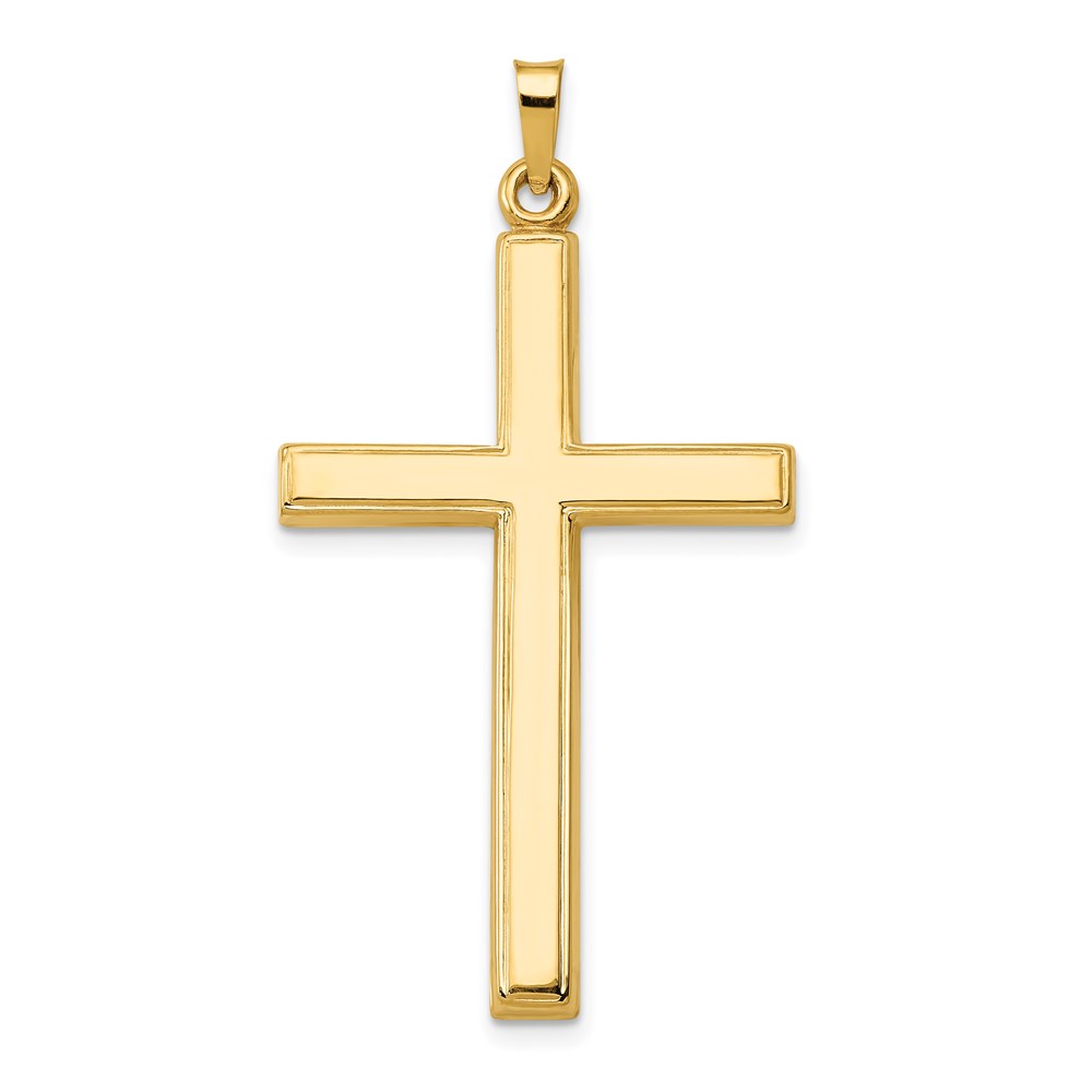 XR241.jpg 14k Hollow Cross Pendant - Image 1