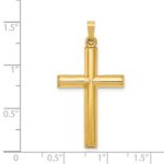 14k Hollow Cross Pendant - Image 3