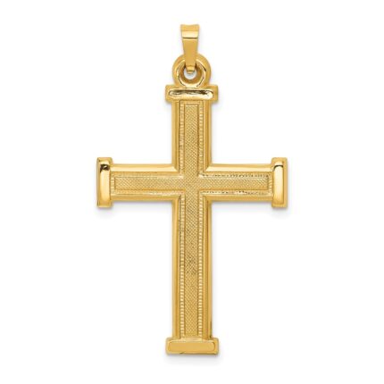 14k Hollow Latin Cross Pendant