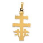 14k Two-tone Cara Vaca Crucifix Pendant - Image 4