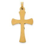 14k Two-tone INRI Hollow Crucifix Pendant - Image 4