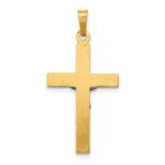 14k Two-tone INRI Hollow Crucifix Pendant - Image 4