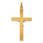 14k Two-tone INRI Hollow Crucifix Pendant - Image 4