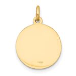 14k Polished and Satin Solid Our Lady of Loreto Medal Round Charm - Image 4