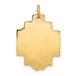 14k Satin Diamond-cut Jesus Charm - Image 4