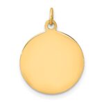 14k Polished and Satin Solid St Luke Medal Round Charm - Image 4