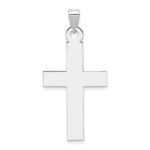14k White Gold Cross Pendant