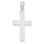 14K White Gold Polished Cross Charm
