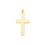 14K Large Polished Cross Charm