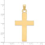 14K Large Polished Cross Charm - Image 3
