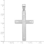 14k White Gold Cross Pendant - Image 3