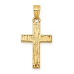 14k Black Epoxy Latin Cross Pendant - Image 4