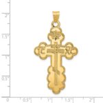 14k Large Eastern Orthodox Cross Pendant - Image 3