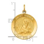 14k Polished and Satin Solid Saint Andrew Medal Pendant - Image 3