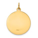 14k Polished and Satin Solid Our Lady of Perpetual Help Medal Round Pendant - Image 4