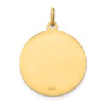 14k Polished and Satin Solid Infant of Prague Medal Round Charm - Image 4